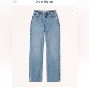 Abercrombie high rise loose jean